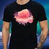 T-Shirt Herren Rosa Mondlandschaft Motiv Baumwolle Größe XS Bis 5XL