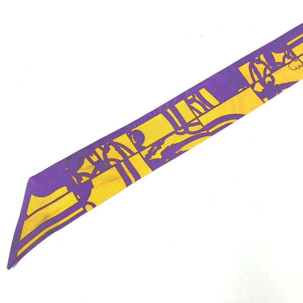 HERMES Twilly Twilly Bandeau Scarf Accessories Scarf silk purple/yellow