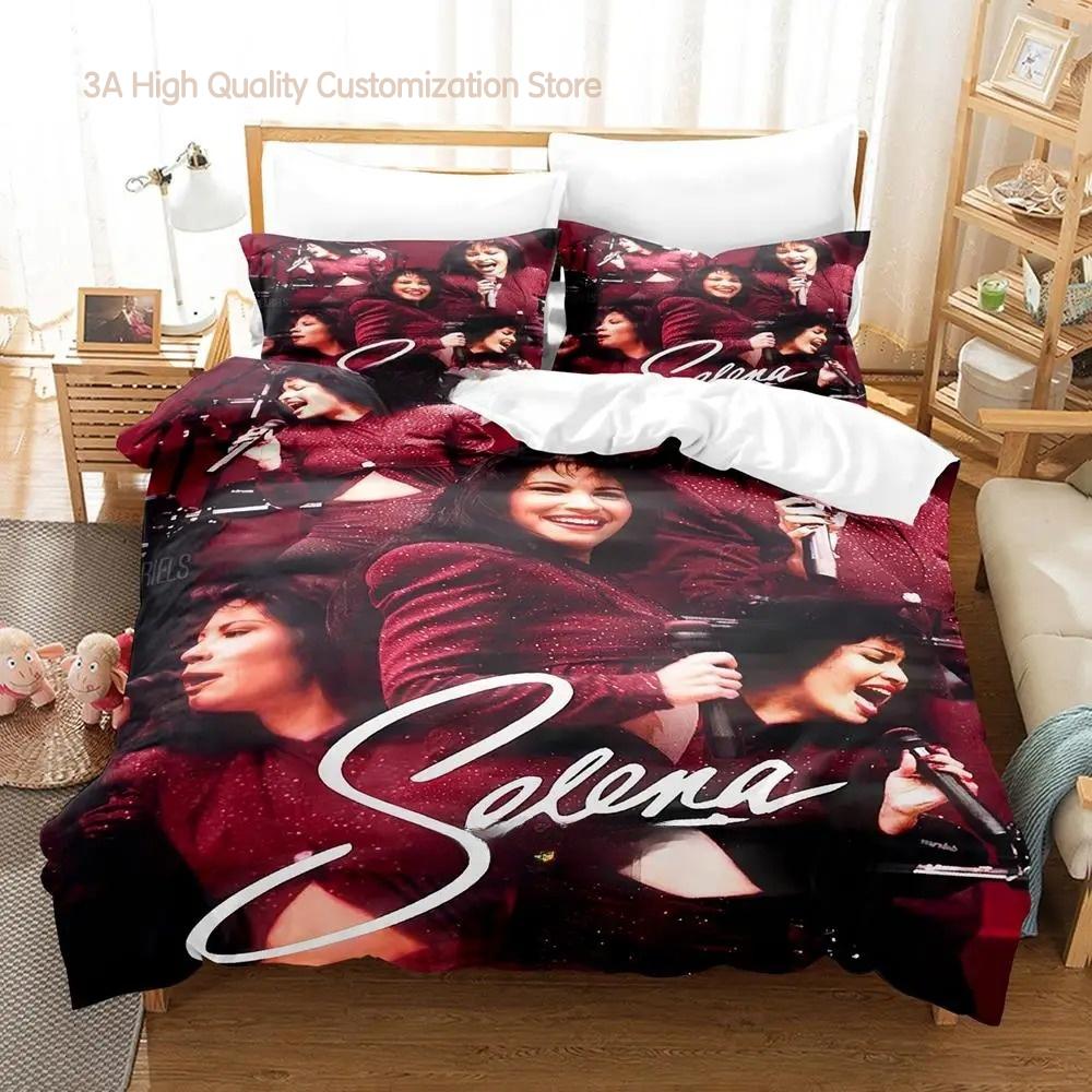 Популярный комплект постельного белья Селены Кинтанилья Односпальный Двуспальный Полный Queen King Размер Комплект для кровати Взрослая спальня Комплекты пододеяльников Комплект простыней