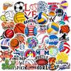 50 Ball Sports Stickers, Football Volleyball, Softball, Football, NBA Basketball Sports Set Stickers