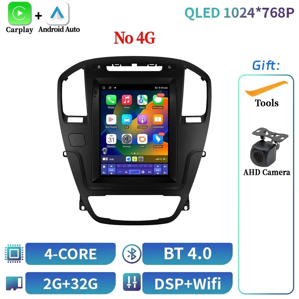9,7-дюймовый Android 14 для Buick Regal Opel Insignes 1 2009-2013 Автомагнитола Беспроводной Bluetooth Carplay Мультимедийный Сенсорный экран Стерео