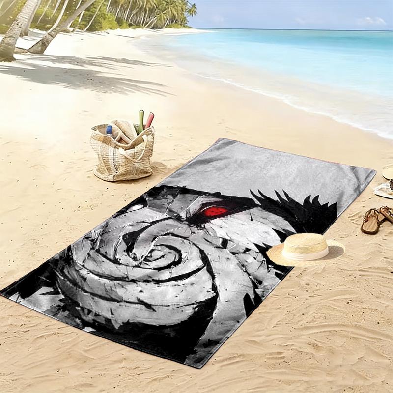 Obito Uchiha Masked Print Beach Towel, Large Soft Quick Dry Towel for Beach Camping Swimming
