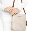 Michael Kors MK Jet Set Минималистичная Монограмма Дорожная Мода ПВХ Сумка-Почтальон Женские сумки Ванильно-Белый 30H6GTVM3V-VANILLA