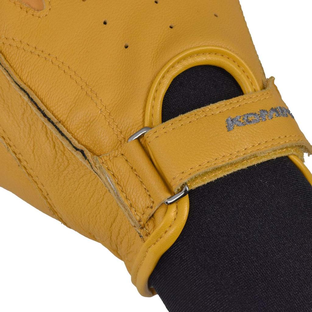 Мотоциклетные винтажные короткие кожаные перчатки Camel L из натуральной кожи для осени [Komine] GK-161 весна, лето,