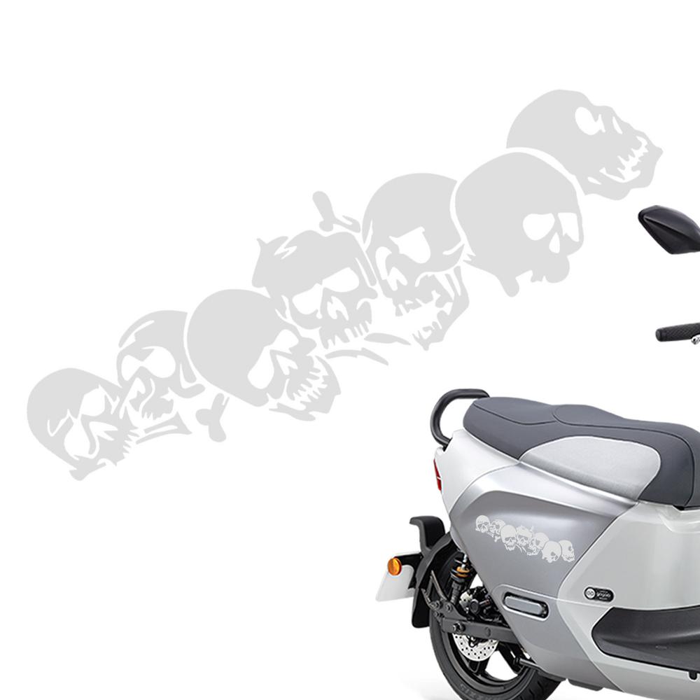 Наклейки с изображением черепа на мотоцикле, светоотражающие наклейки на автомобиль на Хэллоуин, устойчивые к царапинам, крутые наклейки на автомобиль, ужасные наклейки на мотоцикл для поездок на работу
