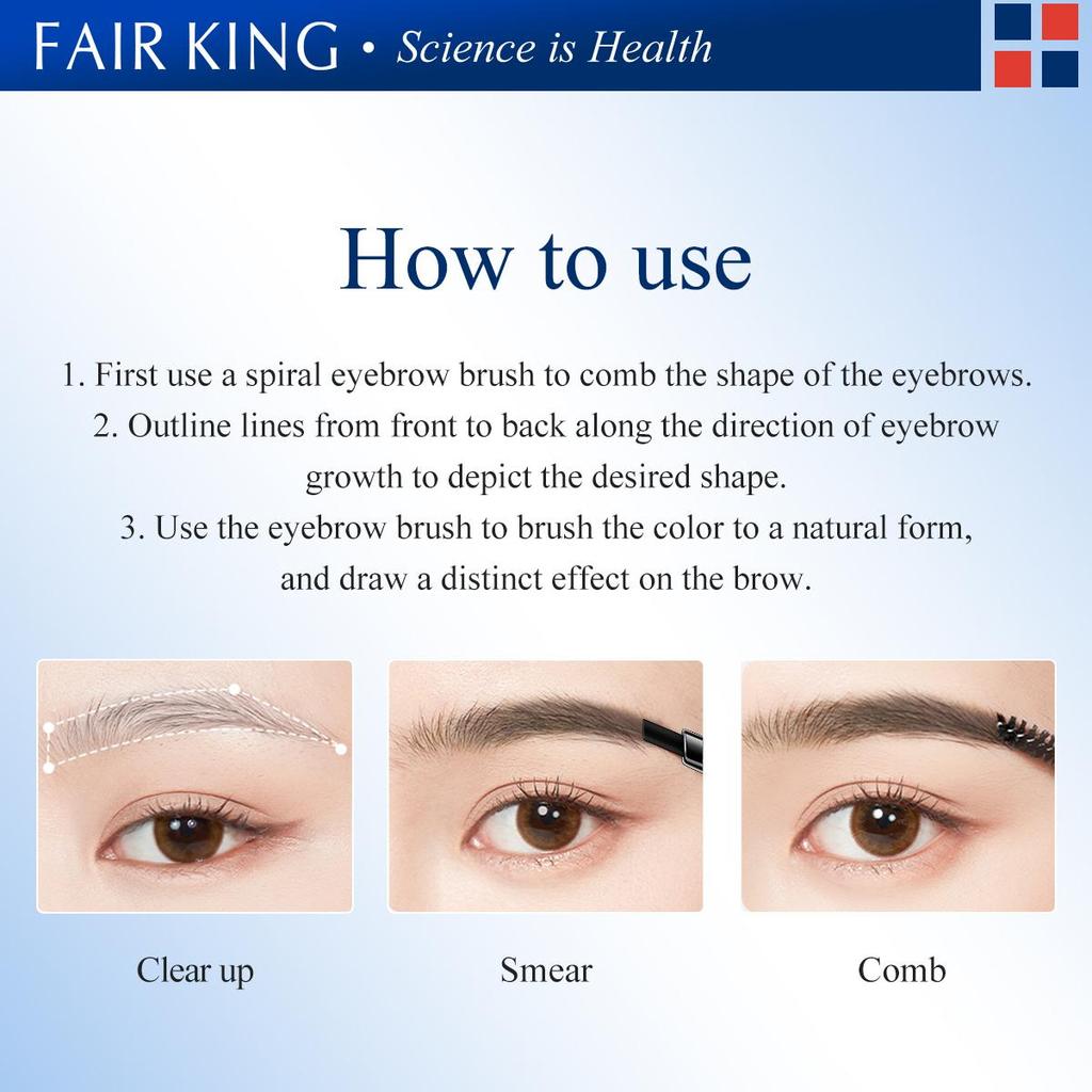 FAIR KING Черный коричневый водонепроницаемый карандаш для бровей для женщин макияж оттенок естественный длительный