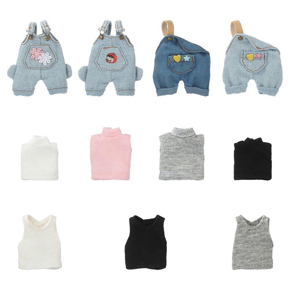 Quality 1/12 Dolls Casual Wears Clothes Accessories Overalls T-shirt Casual Pants Fashion Jeans