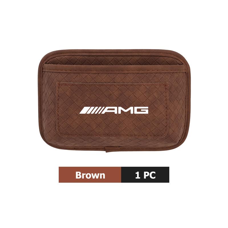 CDS1 Hot 2026 New For Benz Car Door Sticky Storage Pocket Seat Back Organizer Bag For Mercedes Benz AMG A B C E S G Class W201 W210 W