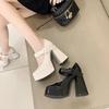 Fashion Women's Shoes 2024 Hot Sale Buckle Strap Women's High Heels Fashion Square Toe Dress Pumps Women Brand Solid Mary Jane Shoes