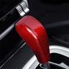 2x Luxury Red Carbon Fiber Car Gear Shift Knob Decoration For Cayenne 07 08 09