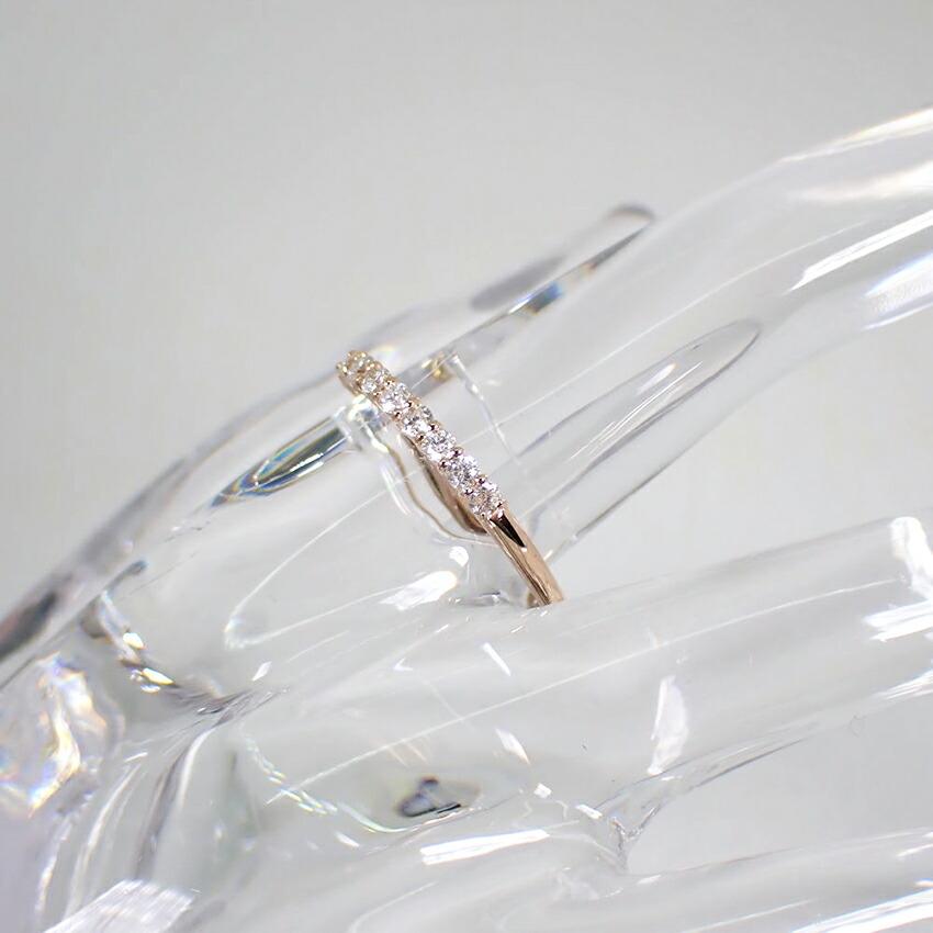 [Новое] Кольцо вечности с бриллиантом K18PG Нет. 11 [ф3-10]