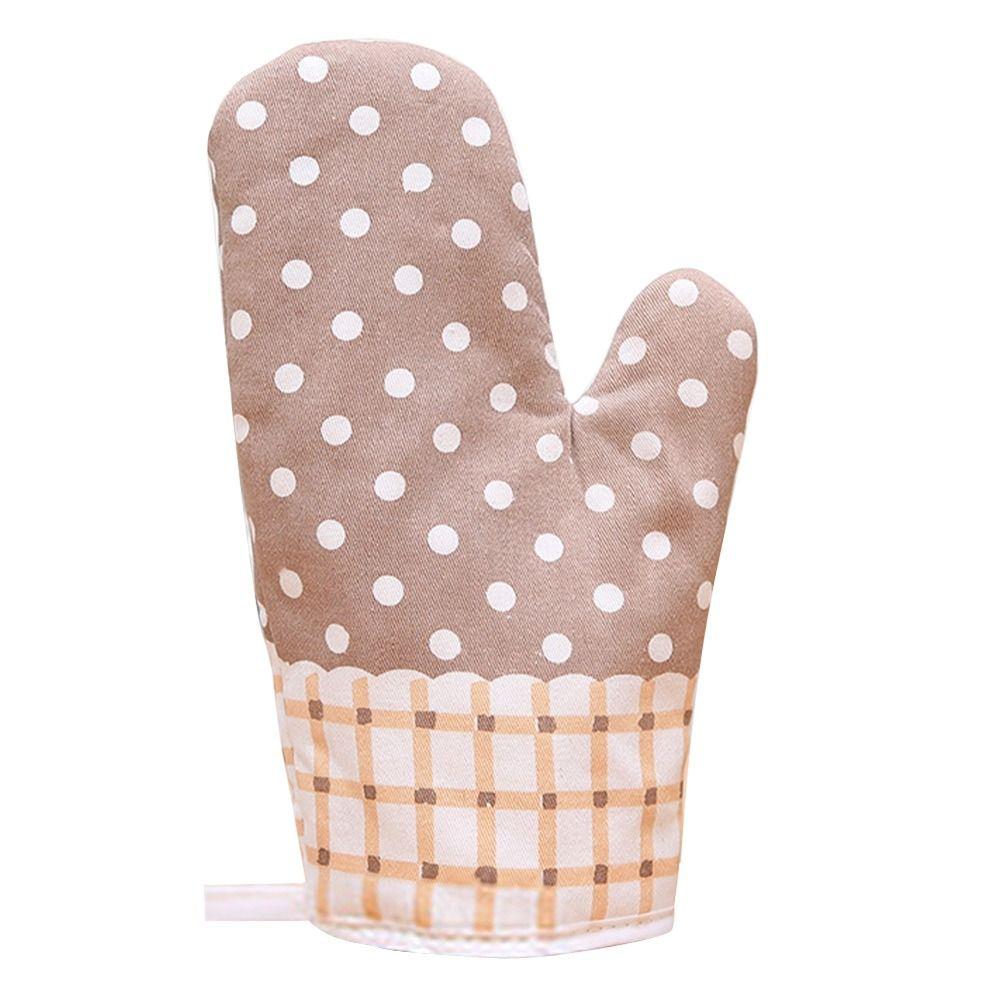 Kitchen Anti-Scalding Heat Resistant Cotton Oven Mitts Non-Slip Insulation Gloves