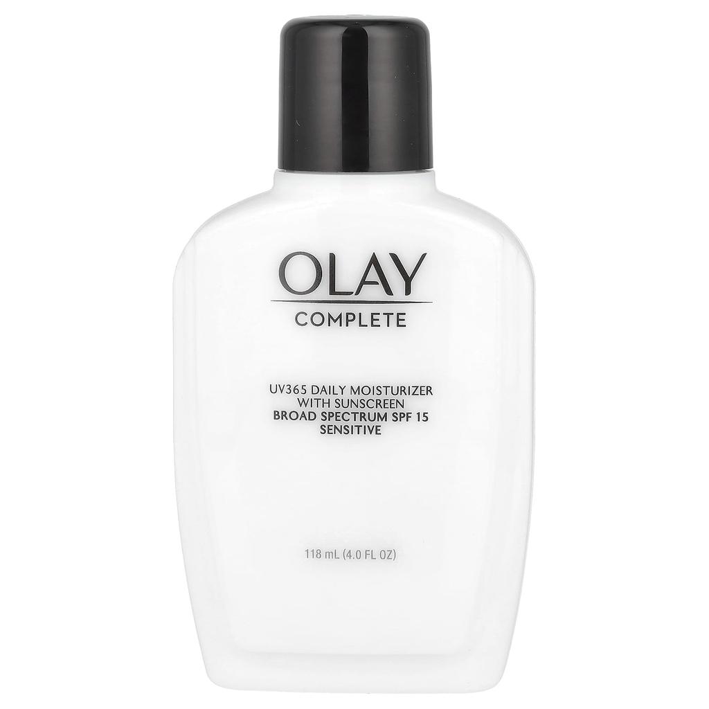 Olay Complete, UV365 Daily Moisturizer, with Sunscreen, SPF 15, Sensitive, 4.0 Fl Oz (118 Ml)