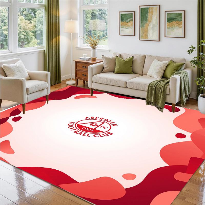 Aberdeen FC Design Crystal Velvet Rug Soft Decorative Mat for Bedroom Entrance