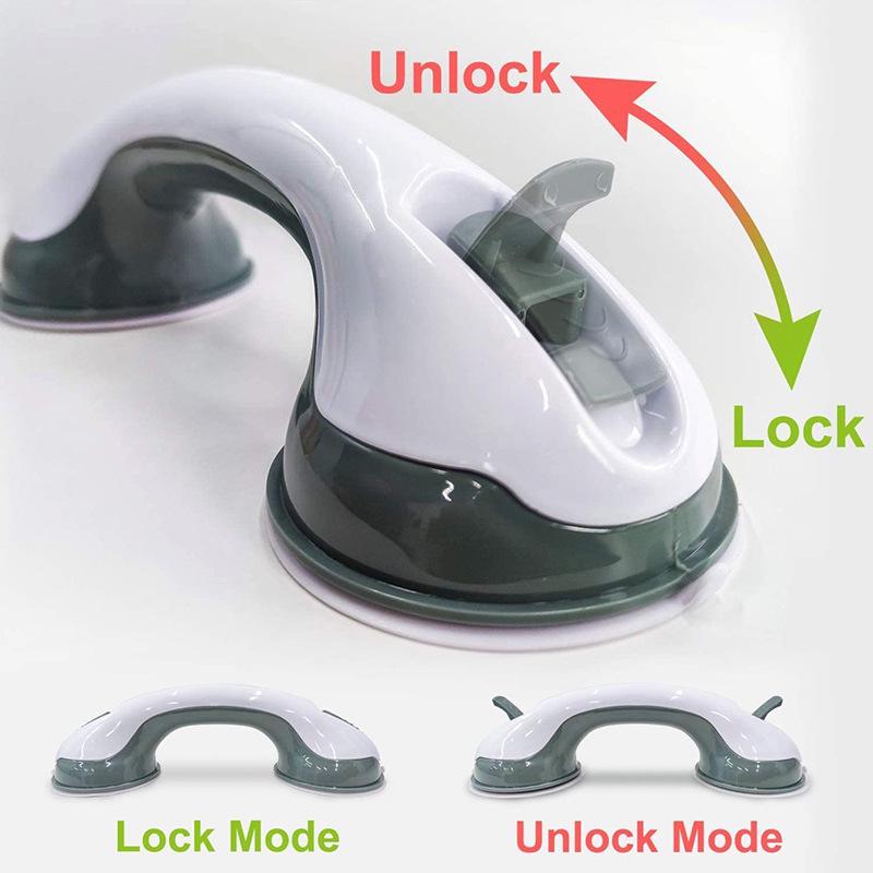 No-Drill Suction Cup Bathroom and Toilet Grab Bar