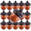 5/1Pcs Mini Wood Acorn Pendant Box Portable Rescue Pill Case Tablets Organizer Multi-purpose Storage Container DIY Acorn Pendant