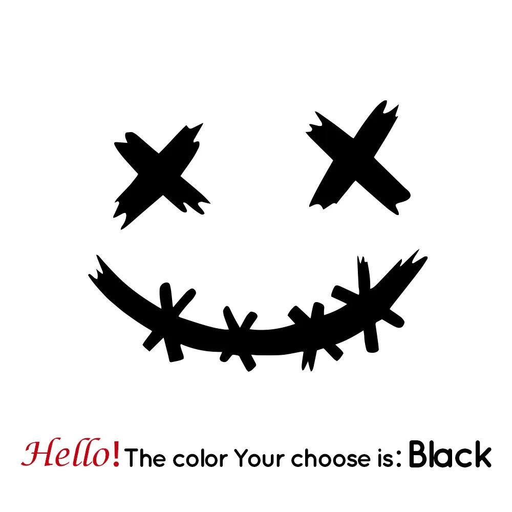 Наклейка на автомобиль Наклейки с улыбающимся лицом демона Наклейки на мотоциклетный шлем Светоотражающая Водонепроницаемая Наклейка с улыбающимся лицом Украшение кузова автомобиля