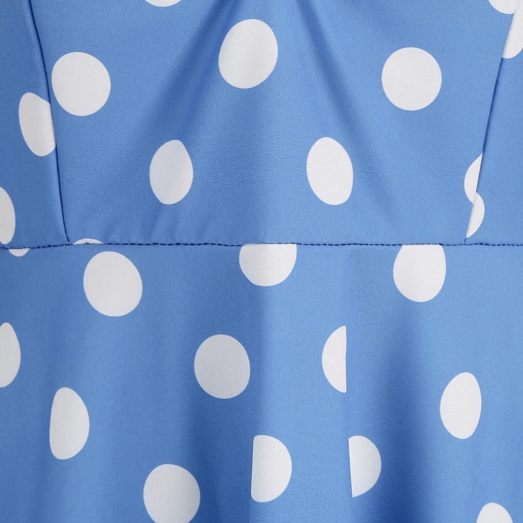 Женское ретро-платье в стиле Хепберн с плиссированным горошком и зауженной широкой юбкой