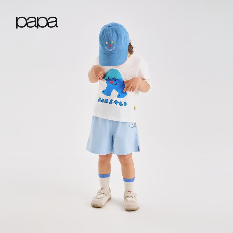 PAPA Kids' Summer Cotton Pullover Set