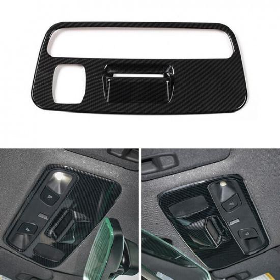 For Chevrolet Camaro 17+ Carbon Fiber Front Reading Lamp Light Panel Cover Trim