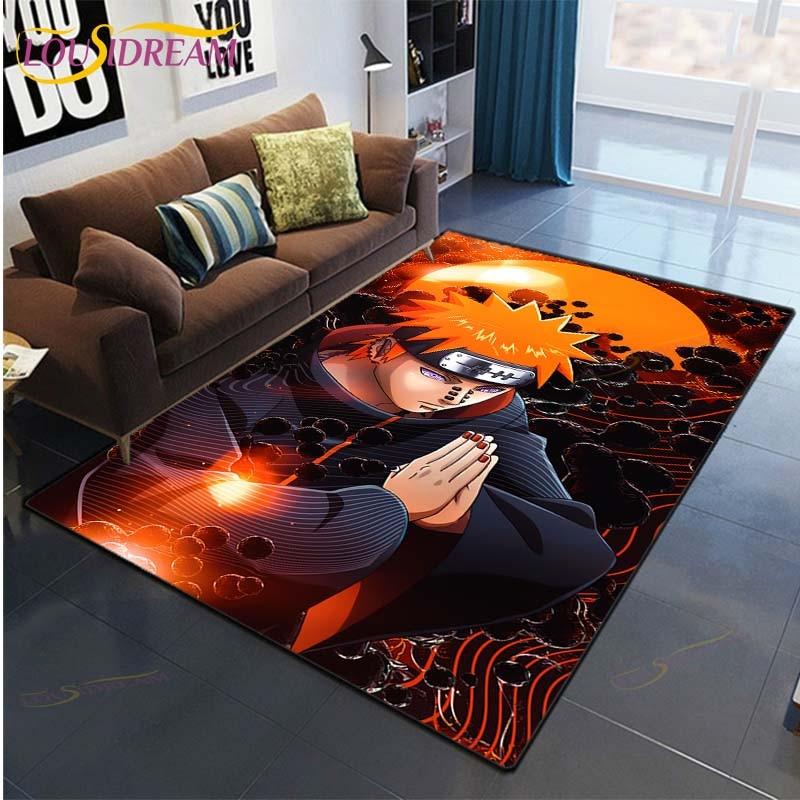 Ковер с рисунком аниме Наруто для гостиной, коврик для спальни, детский игровой ковер, нескользящий коврик для кухни, ванной комнаты