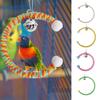 Parrot Swing Toy with Bell Climbing Toys Colorful Cotton Rope Bird Hanging Braided