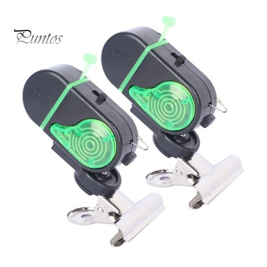 2 шт. Сигнальная лампа для поклевки с зажимом, ночная сигнальная лампа для удочки, электронный индикатор поклевки, датчик подсечки, светодиодная лампа, аксессуары для морской рыбалки