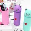 Soft Cartoon Bear Pencil Case Silicone Stationery Box Pencil Pouch  Children Gifts