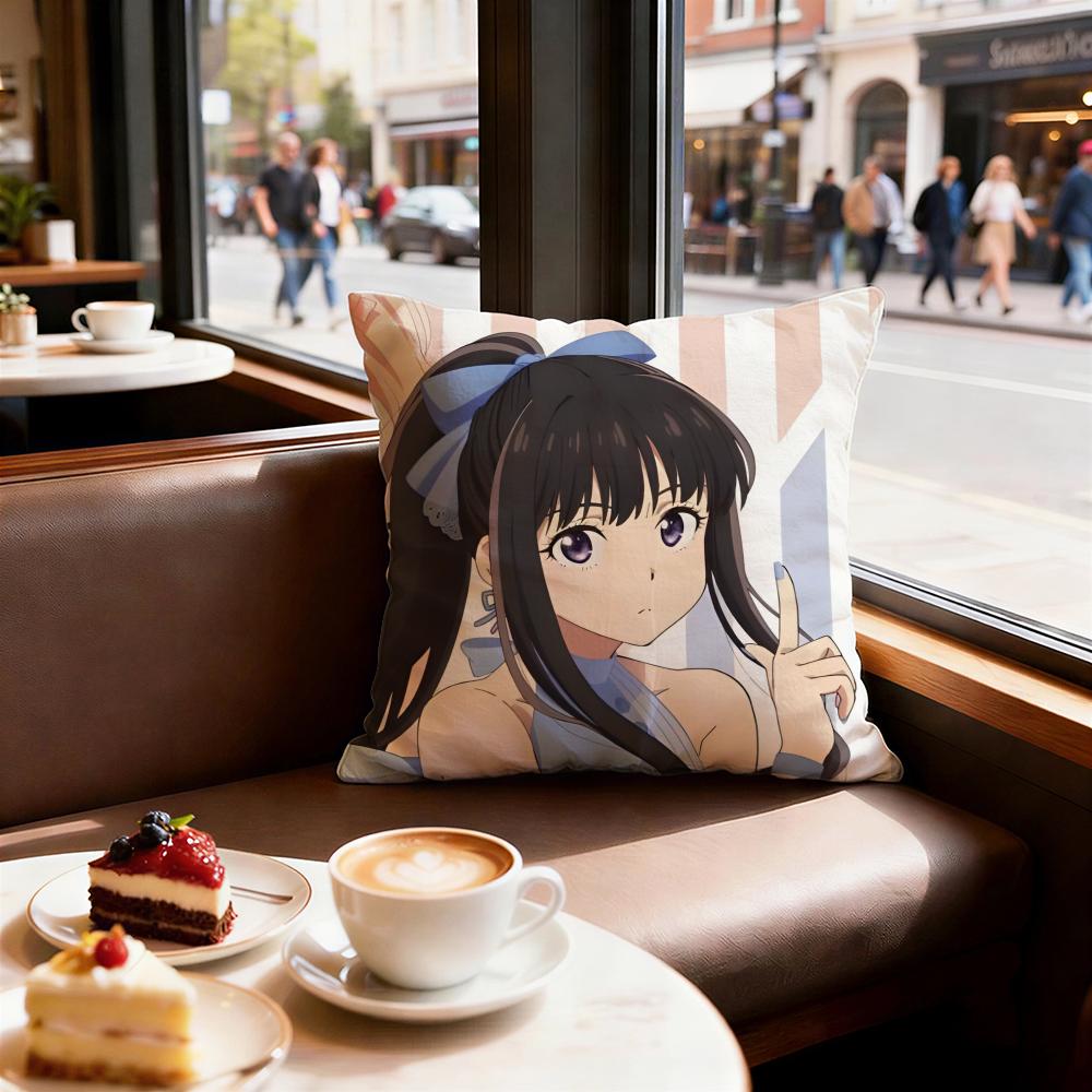 Anime Lycoris Recoil Cushion Cover Decorative Cushions Covers Cover Sofa x Pillow Piece x x Pillowcase