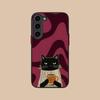 Милый Кофе-Кот Силиконовый Чехол для Мобильного Телефона для Samsung Galaxy S26 S25 S24 S23 S22 S21 Plus FE Ultra Разноцветный Чехол