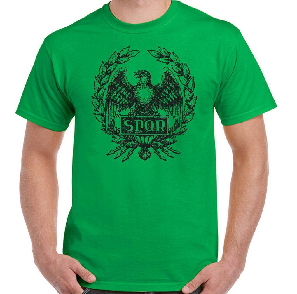 Unisex Graphic T-shirt SPQR Mens Roman Empire Standard T-Shirt Gladiator Gym Training Top Eagle MMA,Unisex,gift,Top