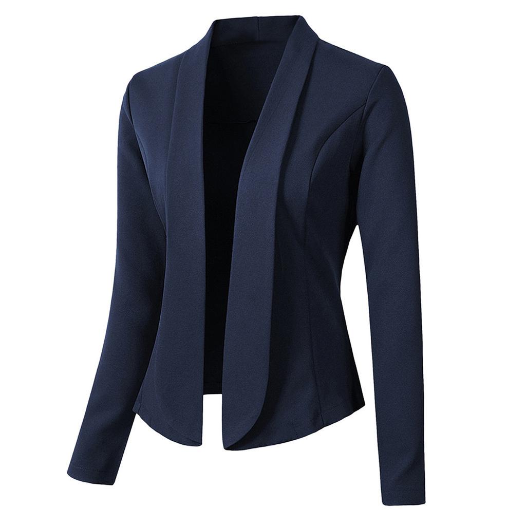 Women Fashion Solid Tops Long Sleeve Jacket Ladies Wear Cardigan Coat