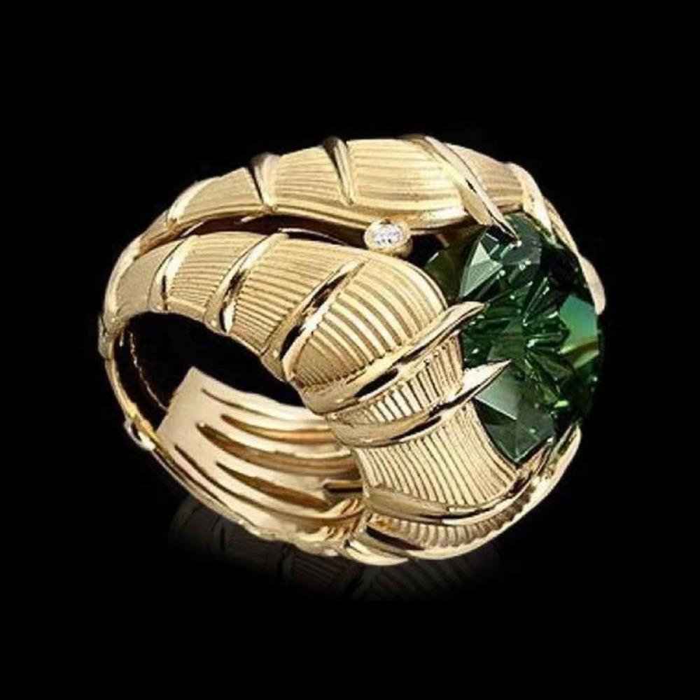 Популярное европейское и американское ретро-модное кольцо класса люкс с преувеличенным дизайном