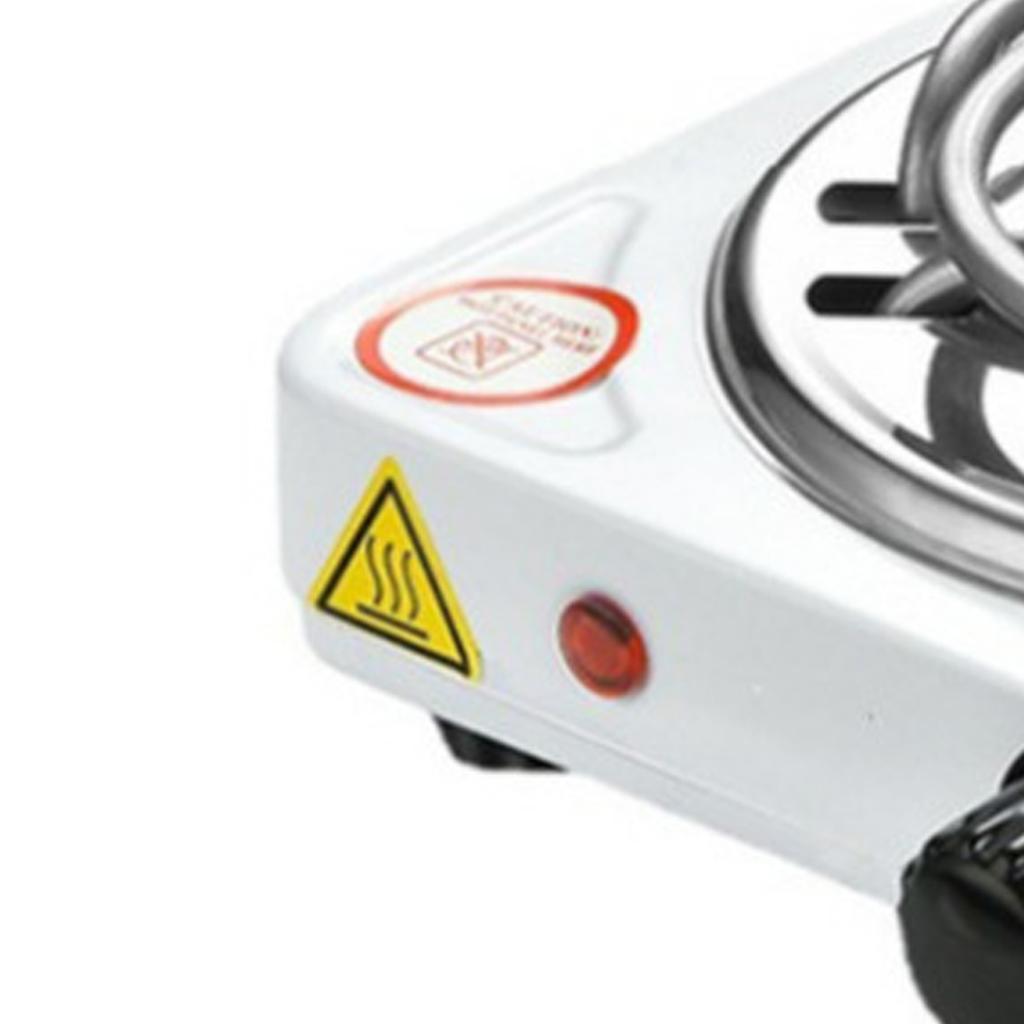 Электрическая одноконфорочная варочная панель 1000 Вт спиральная белая с защитой от перегрева, регулируемая, универсальная, портативная