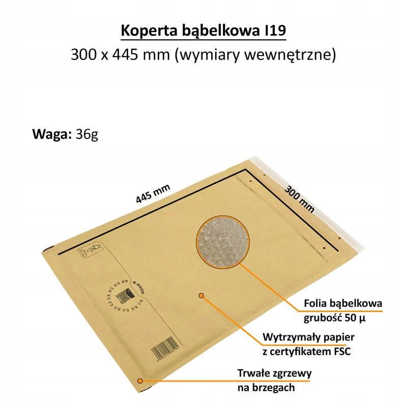 Bubble envelope I19 BROWN x10pcs