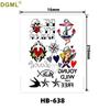 Custom Zodiac Animal Tattoo Sticker - Waterproof, Personalized, Cute Fish, Little Bear, Flower Cartoon Design