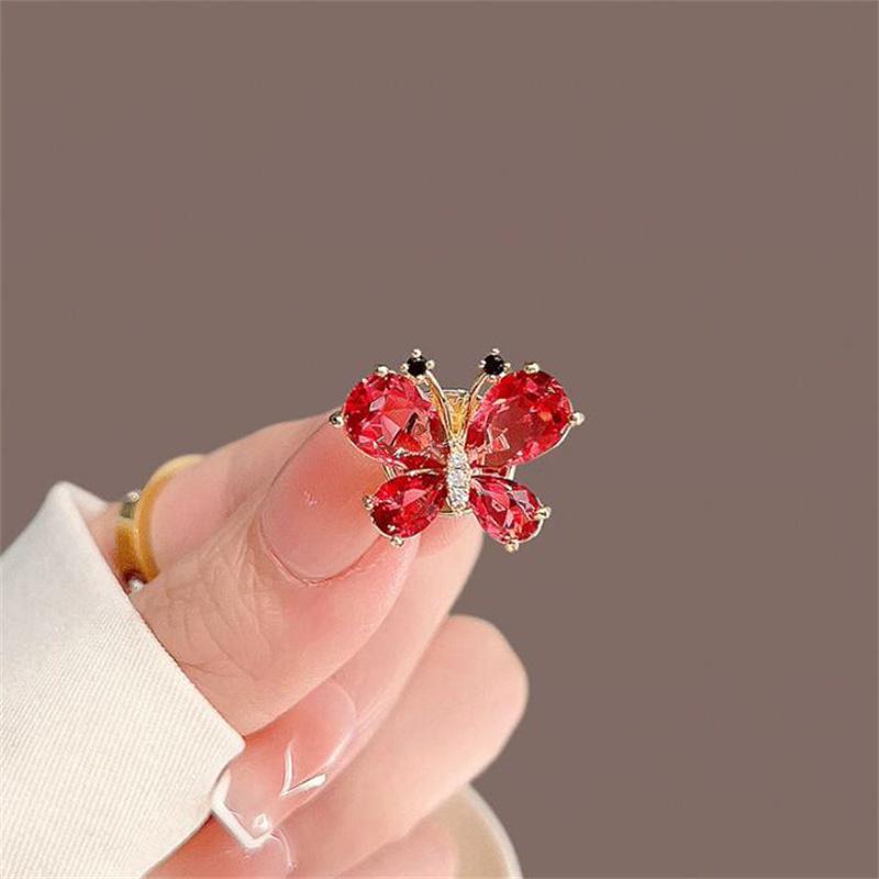 Fashion Exquisite Butterfly Enamel Brooches For Women Girls Cute Butterfly Small Pins Temperament Corsage Clothing Accessories