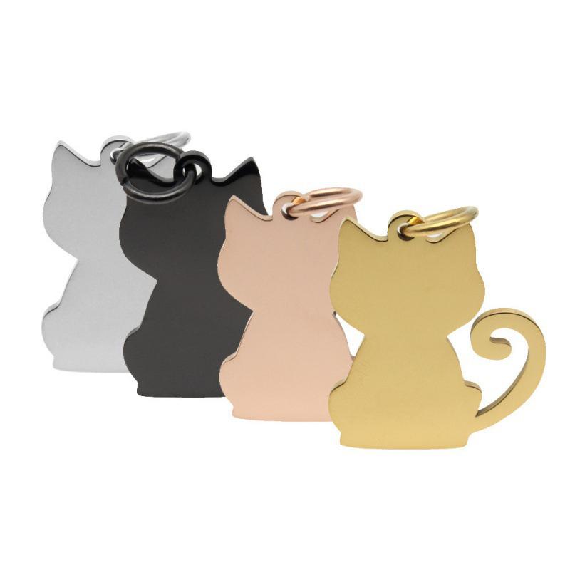 Cross-Border Fashion Stainless Steel Pet ID Tag - Anti-Lost Dog Tag Pendant with Engraved Titanium Steel Military Charm.