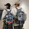 Large Capacity Graffiti Backpack Casual College Students High School Students Junior High School Students School Bag