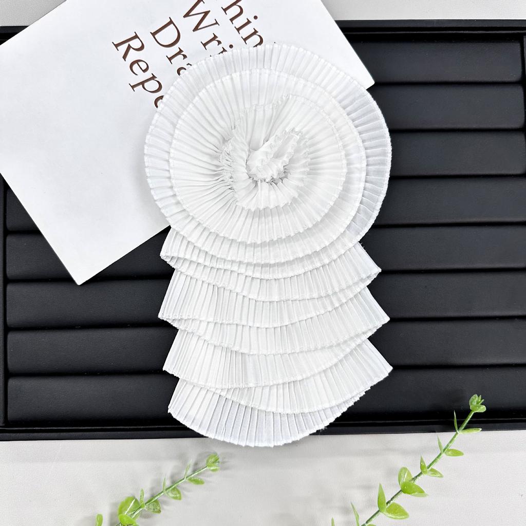 Нежный многоцветный шифоновый цветок многослойная плиссированная тканевая наклейка крафт цветок свадебное платье платье топ декоративные аксессуары