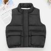 Children's Lamb Fleece Vest Boys and Girls Baby Thick Warm Down Cotton Vest  Autumn and Winter Outdoor Wear Vest