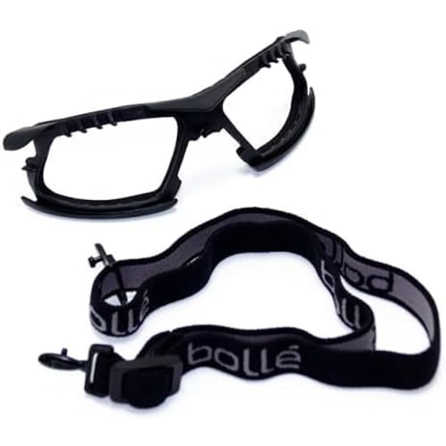 CIWS Volley Rush Plus Gasket, Strap, MOLLE Case, Lens Cloth, Airsoft (Wolf Gray Frame, Clear Lens, Black Case)