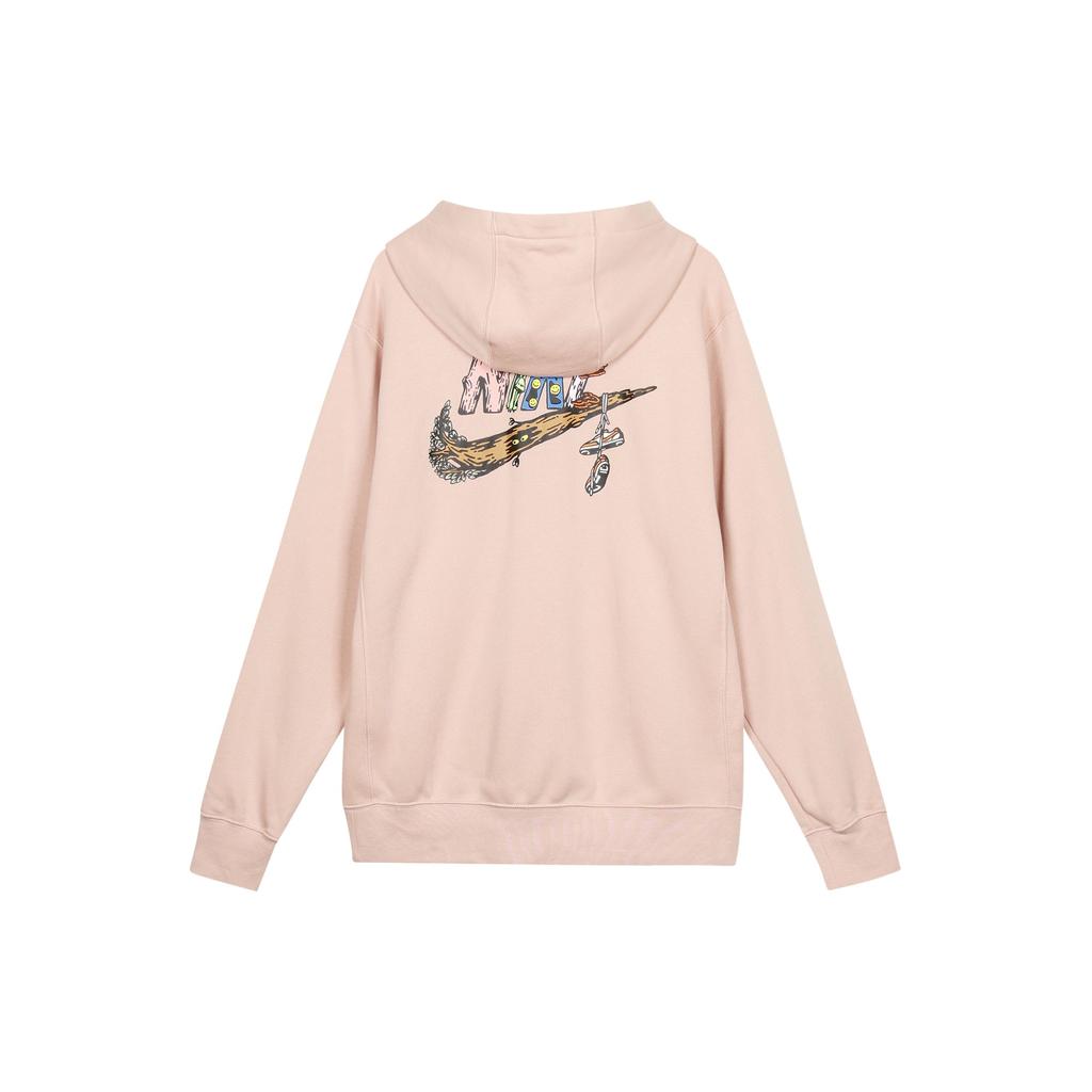 Nike Пуловер с логотипом Alphabet, флисовая толстовка с капюшоном, мужские топы, розовый DM2250-601