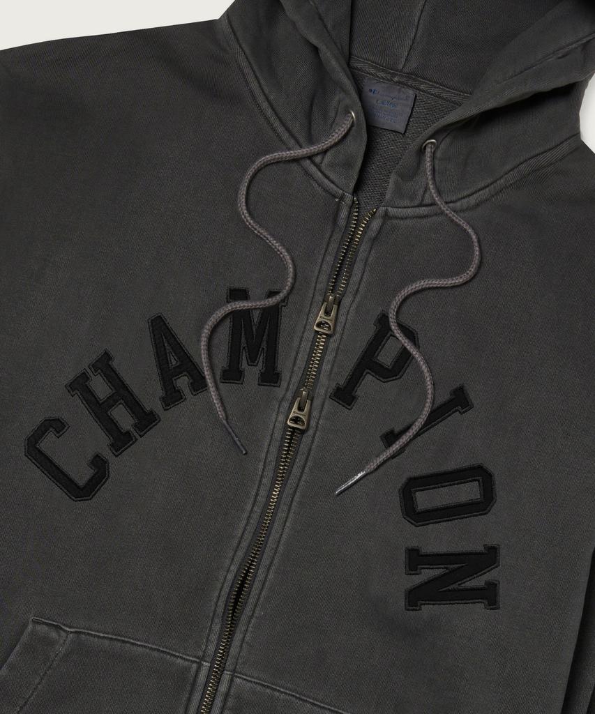 Champion Худи на молнии свободного кроя с логотипом-аркой, окрашенное в готовом виде, 3 цвета