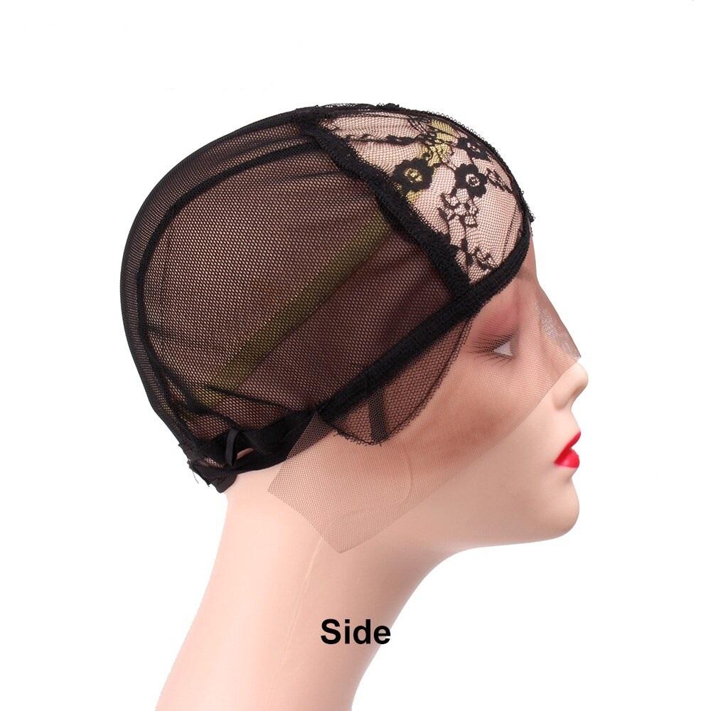 U Type Lace Front Black Net Headband Wig Cap