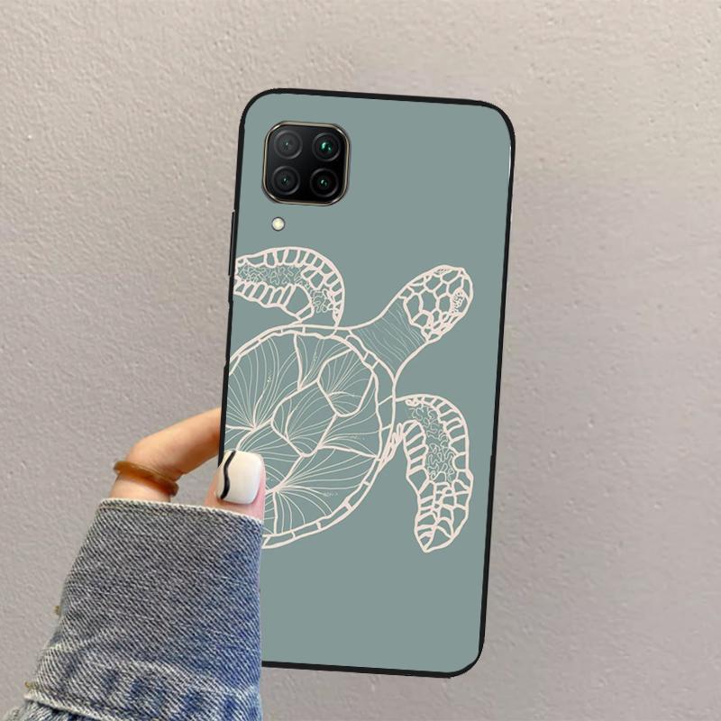 Чехол для Huawei Nova Y73 Y72 Y61 Y91 Y70 Y60 Y90 12s 12i 11i 8i 9 10 SE P30 P40 Lite P60 Pro с изображением Морской черепахи