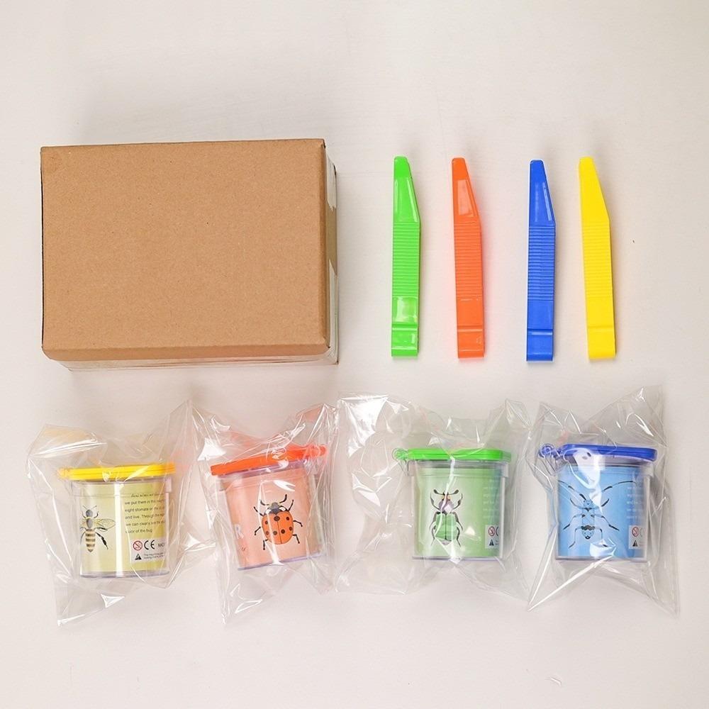 8pcs Clear Insect Observation Kit Plastic Insect Collection Box Science and Nature Exploration Set