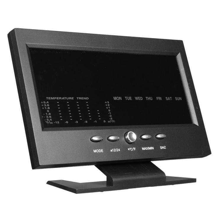 8082T Часы с прогнозом погоды, черные + USB