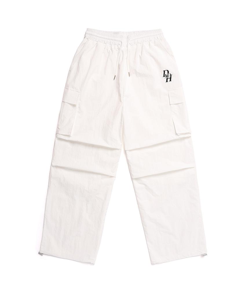 D.XO.H Stack Logo String Cargo Nylon Pants White
