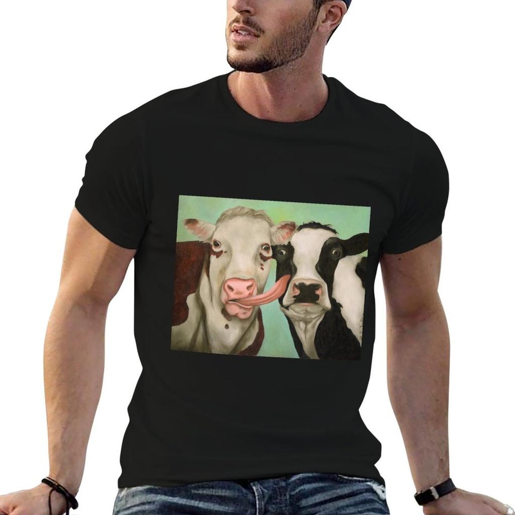 Футболка Cowlicious Большого Размера Повседневная Футболка